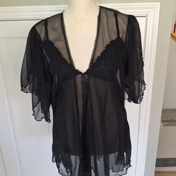 Seductive Wear by Cinema Exoile Vintage Negligee with Robe - Picture 4 of 7